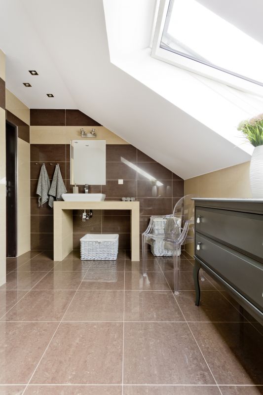 Bathroom with Natural Light and Large Tiles